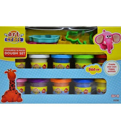 03290 Art Craft 16 piece DOUGH SET-COLORFUL / 560 gr
