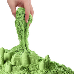 03687 SABLE DE JEU VERT KINETIC AVEC ACCESSOIRES 500 GR