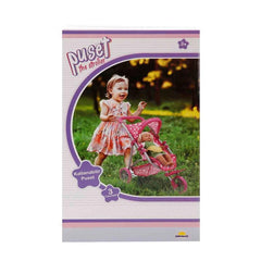 0663 Polka Dot Patterned, 3 Wheeled and Canopy Toy Stroller - Sunman