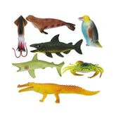 1000713 Ocean Animals 7-Piece Animal Playset in Bag - Sunman