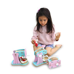 Ensemble d'ustensiles de cuisine en bois Nessiworld 1007 - Jouets Lulubere