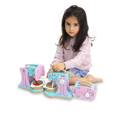 Ensemble d'ustensiles de cuisine en bois Nessiworld 1007 - Jouets Lulubere