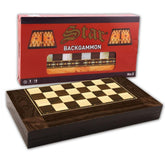 1020180 Star Polyester Walnut Backgammon (Large)