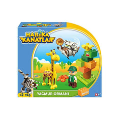 10932 Super Wings Bello's Rainforest, bloc de 15 pièces - Mega Toys