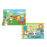 13406 KS Fisher-Price Baby Puzzle - Railway & Bedtime / 12+24 Piece Puzzle / +4 years old