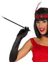 Nessiworld 1920s 1990s Gatsby Women's Accessory Set - Red Charleston Headband and Cigarette Holder