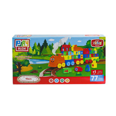 Nessiworld 2397 Playbox Train Block Set 77 Pieces - Asian Toys