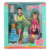 Nessiworld 3046 Sun-Rst-Sis-Mnk BBK Set Belissa و Mother Travel Time 30cm