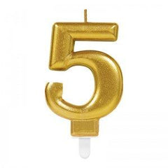 Nessiworld 5 Number Candle Gold Color