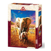 5204 Art Puzzle, Mother Elephant 1000 Piece Puzzle