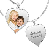 Personalized Photo Engraved Heart Shaped Picture Necklace