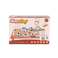 Batterie de cuisine en métal Little Chef Nessiworld 668-C1 - Toysan Toys