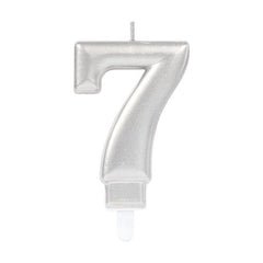 Nessiworld 7 Number Candle Silver Color