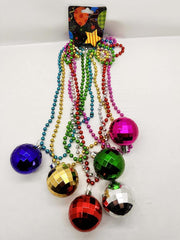 Nessiworld 70's 80's and 90's Themed Disco Ball Necklace Set of 6 Pieces