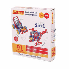 72986 Inventor 2 en 1, jeu de construction 91 pièces - Polesie