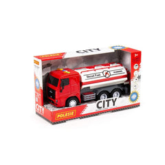 96296 CITY V2 Tanker with Light and Sound Red Cabin in Box - Polesie