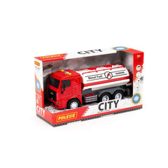 96296 CITY V2 Tanker with Light and Sound Red Cabin in Box - Polesie