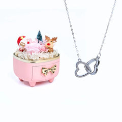 Meanyou Ebedi Noel Kutusu ve Kişiselleştirilmiş Kolye