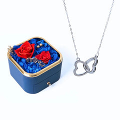 Meanyou Sonsuz Mutluluk Gül Kutusu & Kişiye Özel Kolye