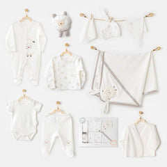 Nessiworld Andywawa AC25561 Newborn Set Tinny Ships 10's Hospital Exit Ecru