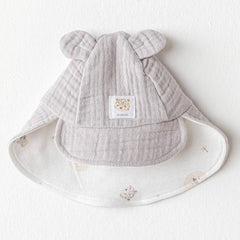 Nessiworld Andywawa AC25843 Happy Animals Muslin Baby Hat Gray