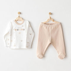 Nessiworld Andywawa AC25849 Happy Animals 2-Piece Bodysuit Set Beige