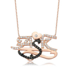 Silver Love Written Women's Necklace