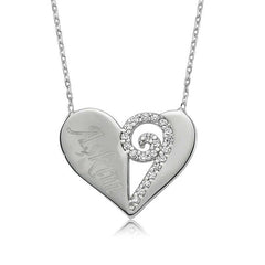 Silver Heart Love Women's Necklace