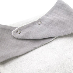 Nessiworld Wooden Teether Crepe Muslin Bib 736 Gray