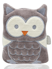 Nessiworld Cherry Pitted Owl Velvet Gas Pillow 366 Grey Owl