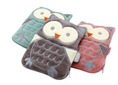 Nessiworld Cherry Pitted Owl Velvet Gas Pillow 366 Grey Owl