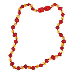 Collier de dents en ambre pour bébé