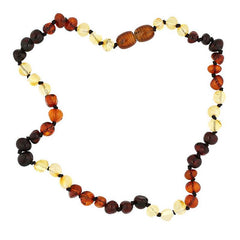 Collier de dents en ambre pour bébé