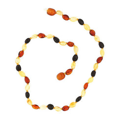 Collier de dents en ambre pour bébé