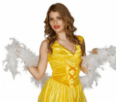 Nessiworld White Color Fluffy Furry Otrich Boa Decoration Feather 180 CM