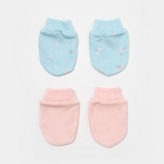 Nessiworld Always Happy 2-Piece Baby Gloves 72230 Dusty Rose Mint