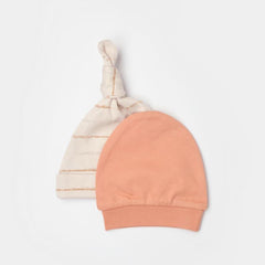 Nessiworld Hello Safari 2-Piece Baby Hat 72223 Ecru Brick