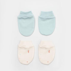 Gants bébé 2 pièces Nessiworld Save The Seahorse 72232 Beige-Menthe