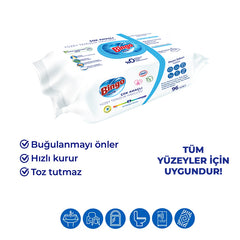 Nessiworld Bingo Surface Cleaning Towel 96 Pieces White Soap