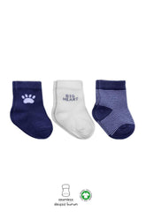 Nessiworld Bistyle 3-Pack Combed Cotton Socks BS10110 Indigo