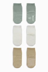 Nessiworld Bistyle Basic Non-Slip Combed Cotton Socks 3-Pack BS10106 Nil Ecru Beige