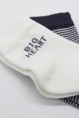 Nessiworld Bistyle Big Heart Combed Cotton Socks 2-Pack BS10117 Anthracite