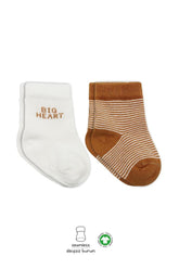 Nessiworld Bistyle Big Heart Penye Soket Çorap 2'Li BS10117 Hardal