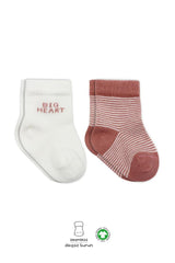 Nessiworld Bistyle Big Heart Penye Soket Çorap 2'Li BS10117 Pudra