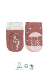 Nessiworld Nessiworld Bistyle Animal Figure Non-Slip Girls Ankle Socks 2 BS10120 Powder