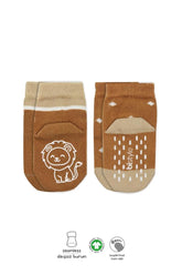 Nessiworld Bistyle Animal Figured Non-Slip Men's Ankle Socks 2-Pack BS10119 Mustard