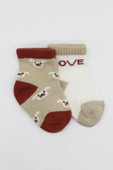 Nessiworld Bistyle Love Dog Penye Soket Çorap 2'Li BS10118 Bej