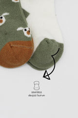 Nessiworld Bistyle Love Dog Penye Soket Çorap 2'Li BS10118 Nil