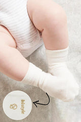 Lot de 3 paires de chaussettes Nessiworld Bistyle en coton peigné antidérapant à pois BS10108 Beige