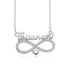 Silver My One and Only Written Infinity Women's Necklace